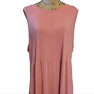 Womens Maurices 24/7 PLUS Tank Dress 2x 20 22 24 Pink MODEST